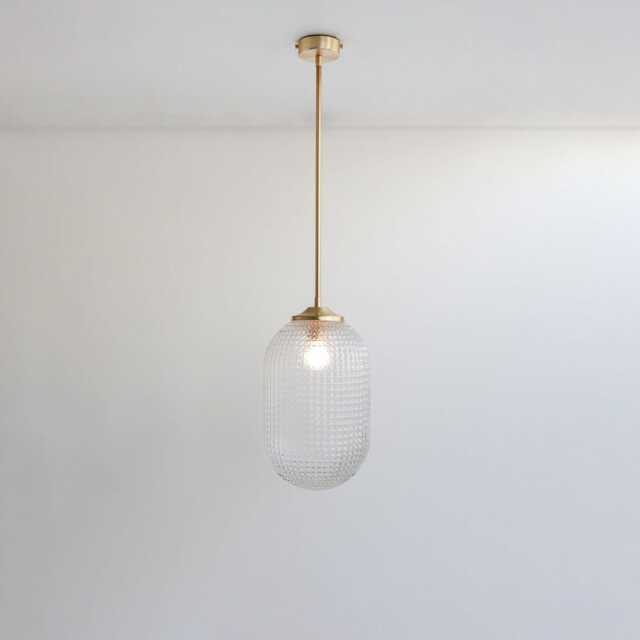 Long Diamond Glass Stemmed Pendant Light - image 1