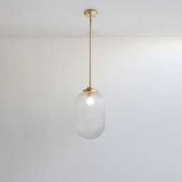 Long Diamond Glass Stemmed Pendant Light - thumbnail 1