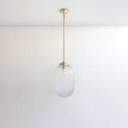 Long Diamond Glass Stemmed Pendant Light - thumbnail 2