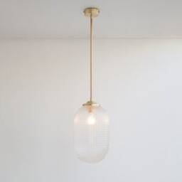 Long Diamond Glass Stemmed Pendant Light - thumbnail 3