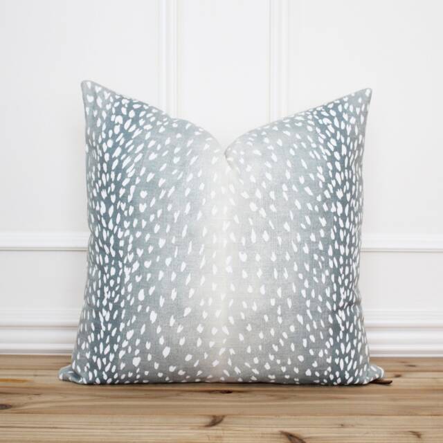 Antelope Pillow Cover Aqua Animal Print 20 X Designer Decorative - Evelyn - image 1