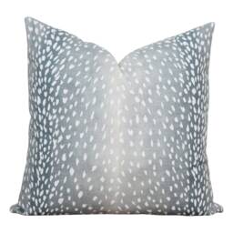 Antelope Pillow Cover Aqua Animal Print 20 X Designer Decorative - Evelyn - thumbnail 3