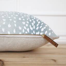 Antelope Pillow Cover Aqua Animal Print 20 X Designer Decorative - Evelyn - thumbnail 2