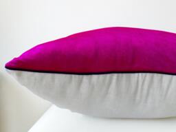 Pink Velvet Pillow, Cushion, Hot Navy Emerald Green Pillows - thumbnail 1