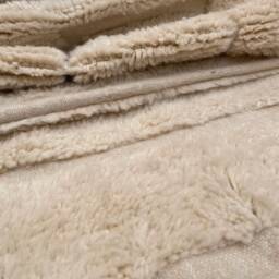 Handmade White Berber Rug Abstract Moroccan Beni Ourain Rug - thumbnail 2