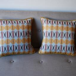 Cushion Canvas 55% Linen 45 Cotton, With Or Without Feather Inner Pillow, Hidden Zipper Colors Mustard, Grey, Burgundy - thumbnail 4