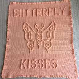 Butterfly Kisses Baby Blanket Pattern - Bobble Popcorn - thumbnail 2