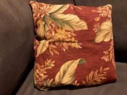 Caneel Bay Pillow Cover, 16x16, , Burgundy, Leaves, Flowers, Green, Tan, Gold Robert Allen Upholstery Fabric, Suede - Gifts Under 35, Etsy