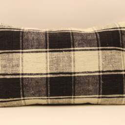 Vintage Kilim Pillow Cover - Striped Wool Sofa Pillow, 12x20 - thumbnail 2