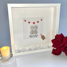 Always & Forever Anniversary Couples Wife Personalised Rock People Pebble Art Picture Frame Stone Birthday Wedding Gift - thumbnail 3