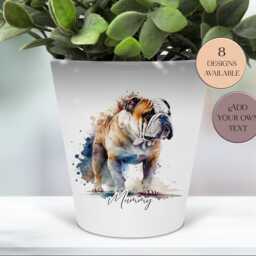 English Bulldog Plant Pot/Pen Holder - Memorial Keepsake & Dog Mums Home Decor - thumbnail 3