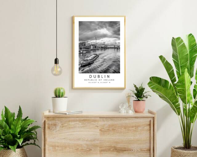 Dublin Ireland Art Print Minimalist Travel Decor - image 1