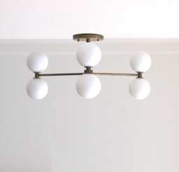 Brass Chandelier, Modern Sputnik Mid-Century Sputnik, Ul Listed, 4
