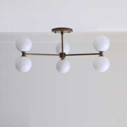 Brass Chandelier, Modern Sputnik Mid-Century Sputnik, Ul Listed, 4 - thumbnail 2