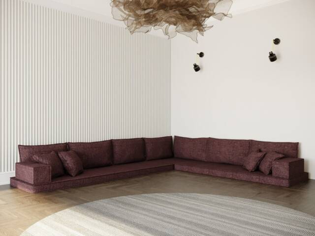 Modular Floor Cushion Sofa - Customizable Height, Removable Cover - image 1