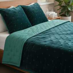 Luxury Starry Silk Velvet Quilt - Coverlet & Glamour Bedspread Handmade Vietnam Comforter, Duvet & Throw - thumbnail 3