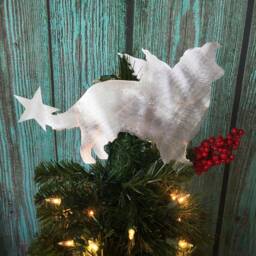 Shetland Sheepdog, Angel Dog, Star, Silhouette, Metal, Christmas Tree Topper, Wall, Shelf Art Or Yard, Great Gift, Sheltie Dog Topper