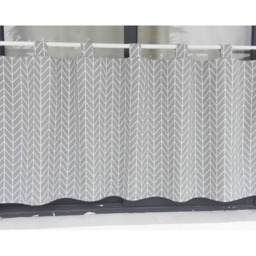 Cafe Curtain Window Valance/Window Treatment Topper/Kitchen Bathroom Nursery Drape PanelGeometric Gray, Shabby Chic, Rustic, Get Free Gift - thumbnail 2