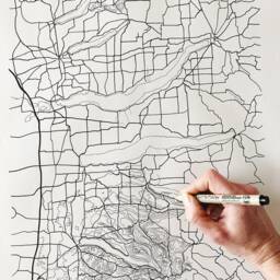 Finger Lakes Hand Drawn Map New York Topographic Drawing - Art Print Wedding Anniversary Gift Cayuga Skaneateles Canandaigua Lake House Deco - thumbnail 2