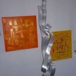 "Modern Abstract Aluminum Metal Sculpture Artist Unique ""That's It" - thumbnail 2