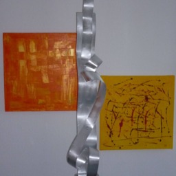 "Modern Abstract Aluminum Metal Sculpture Artist Unique ""That's It" - thumbnail 4