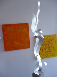 "Modern Abstract Aluminum Metal Sculpture Artist Unique ""That's It" - thumbnail 1