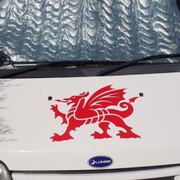 Large 23 X 16 Welsh Dragon Wales Vinyl Car Bonnet Side Sticker Decal Wall Art Animal Graphic Silhouette Van Lorry Motorhome Campervan Cymru - thumbnail 2