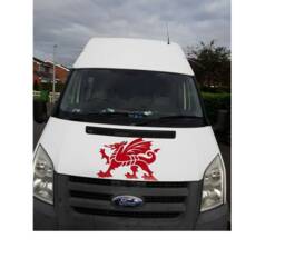 Large 23 X 16 Welsh Dragon Wales Vinyl Car Bonnet Side Sticker Decal Wall Art Animal Graphic Silhouette Van Lorry Motorhome Campervan Cymru - thumbnail 1