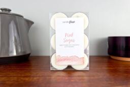 Pink Sugar Soy Tealights Set Of Six Tealights, Scented Pink Sugar Sweet Candle, Romantic Candle