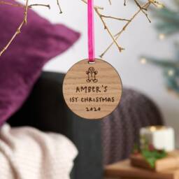 Personalised First Christmas Bauble - thumbnail 2