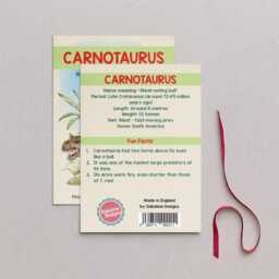Wooden Carnotaurus Dinosaur Christmas Tree Decoration, Birch Plywood Lover Gift, Keepsake, Watercolourart - thumbnail 2