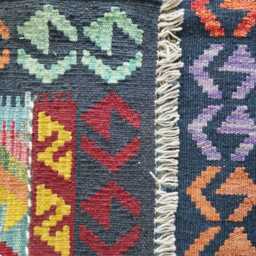 Multicolour Wool Kilim Runner, Handmade Artisan Afghan Turkish Persian Qashqai Moroccan Navajo Flatweave, Natural Rug 247x79 cm - thumbnail 3