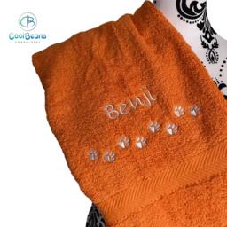 Dog Towels - Mini Paws Side Personalised