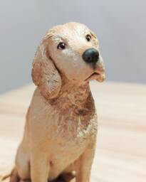 Adorable Cocker Spaniel Art Realistic Hand-Painted Resin Sculpture For Dog Lovers - thumbnail 1
