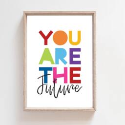 You Are The Future Print, Rainbow Prints, Playroom Boys Bedroom Wall Art, Girls Nursery Prints - thumbnail 2