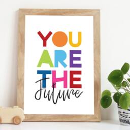 You Are The Future Print, Rainbow Prints, Playroom Boys Bedroom Wall Art, Girls Nursery Prints - thumbnail 1