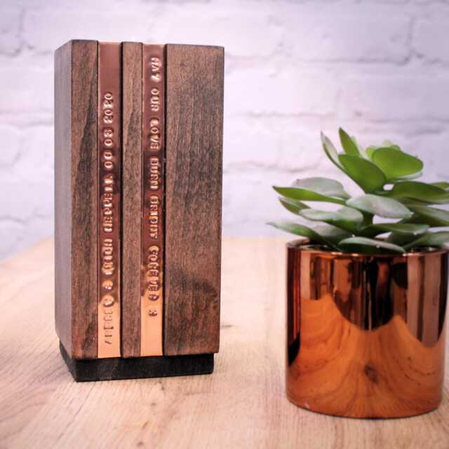 Wooden Block Tealight Holder - Personalised Candle Mothers Day Gift 5Th Anniversary 7Th Anniversary Handcrafted - image 1