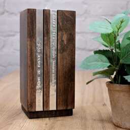 Wooden Block Tealight Holder - Personalised Candle Mothers Day Gift 5Th Anniversary 7Th Anniversary Handcrafted - thumbnail 2