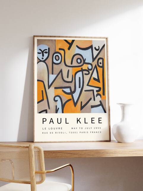 Paul Klee Exhibition Poster, Young Moe, Art Print, Abstract Surrealist Art, Modernism, Cubism, Gift, A1/A2/A3/A4 - image 1