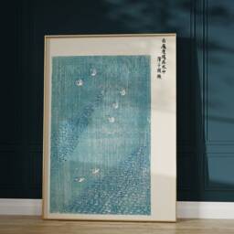 Vintage Blue Lake Print, Taguchi Tomoki, Japanese Art Poster - thumbnail 2