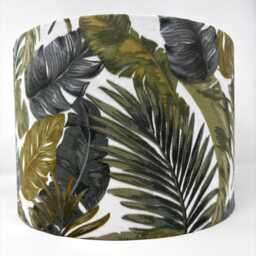 Palm Leaves Lampshade Khaki Tropical Style - thumbnail 4