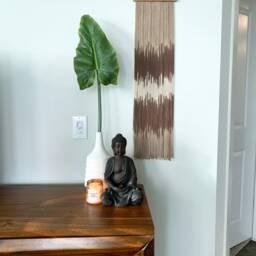 Boho Vibes Ii - Dip Dyed Macrame Wall Hanging Fiber Art Tapestry - thumbnail 4