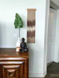 Boho Vibes Ii - Dip Dyed Macrame Wall Hanging Fiber Art Tapestry