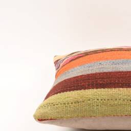 Handwoven Kilim Pillow Cover Ethnic Tribal Lumbar Sham - 16x16 - thumbnail 4