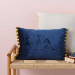Child's Drawing Personalised Velvet Cushion. Turn Your Child's Artwork Into A Throw Pillow - thumbnail 4