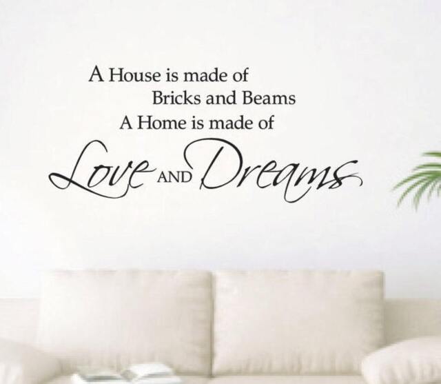 A House Is Made Of Bricks & Beams Wall Art, Inspirational Quote, Removable Wall Decals, Multiple Colors, Vinyl Letters - image 1