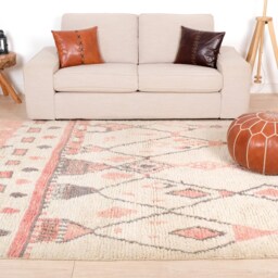 Authentic Boujaad Rug, Pink Moroccan Rug 6x10 Ft - thumbnail 2