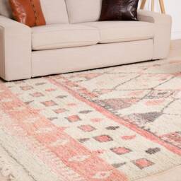 Authentic Boujaad Rug, Pink Moroccan Rug 6x10 Ft - thumbnail 3