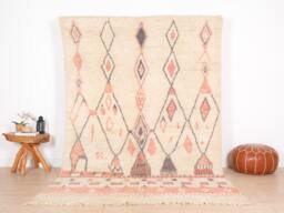 Authentic Boujaad Rug, Pink Moroccan Rug 6x10 Ft - thumbnail 1
