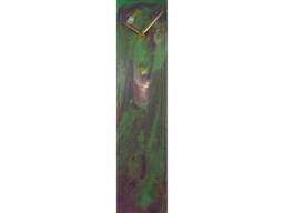 Modern Wall Clock Green Housewarming Gift Abstract Art, Unusual Home Decor Rectangular Clock, Unique Glass Art New - thumbnail 1